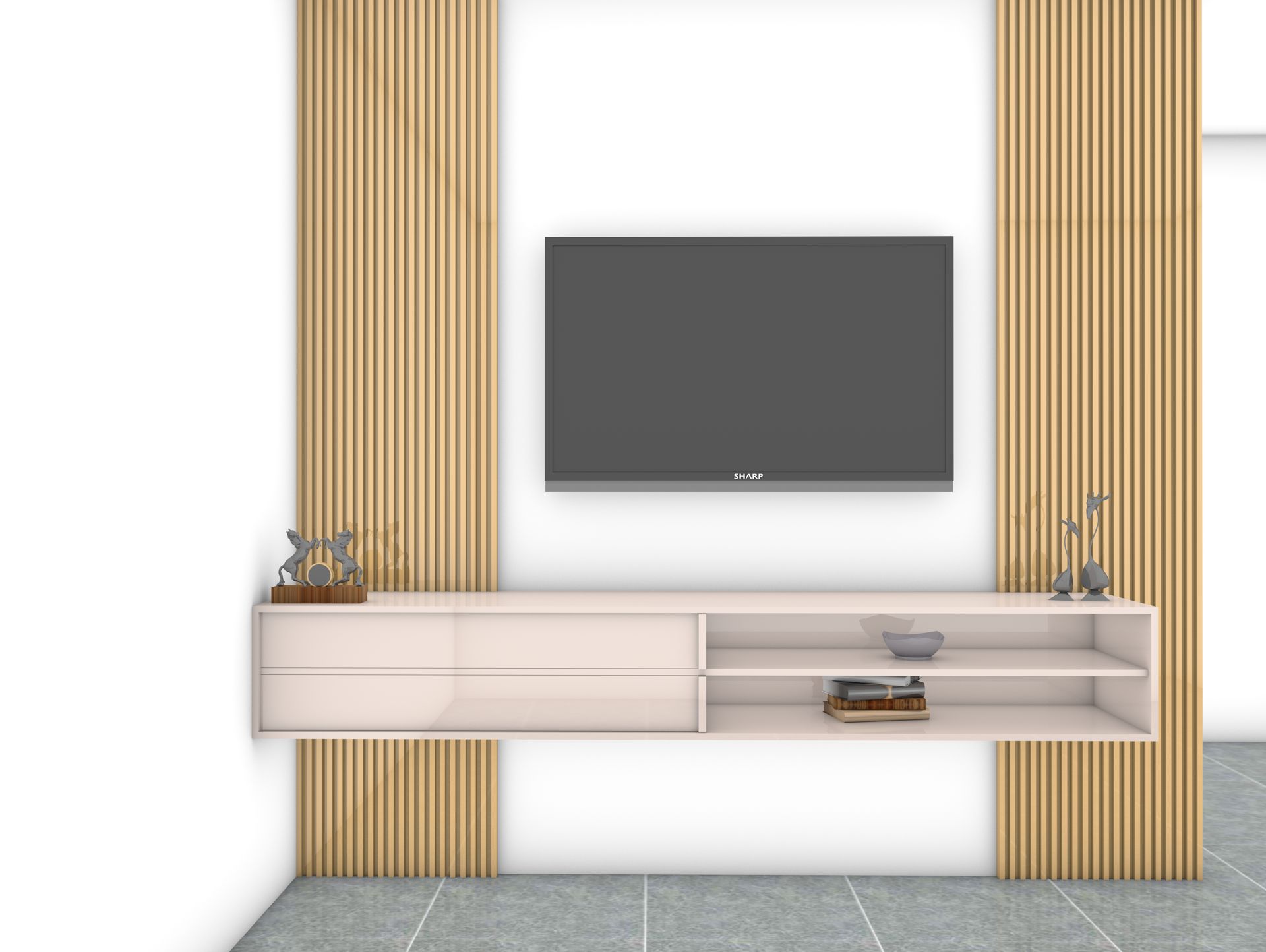 tv unit laminate design